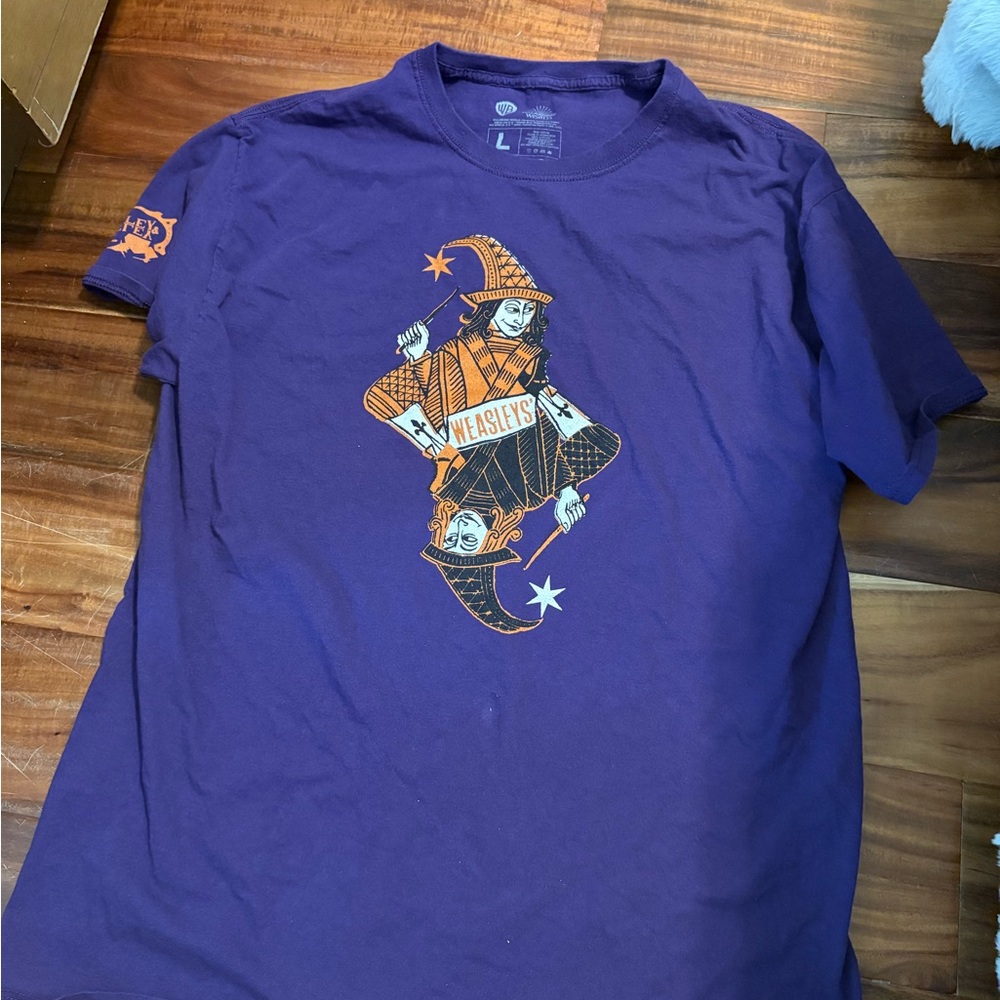 Purple 0143 T-Shirt with Joker Design Harry Potter‎ wizarding world Wesley’s L